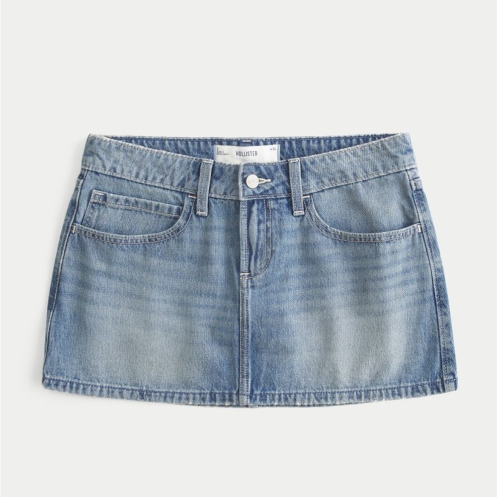Hollister Mini Skort Low-Rise Denim Size 10 NEW Y2K